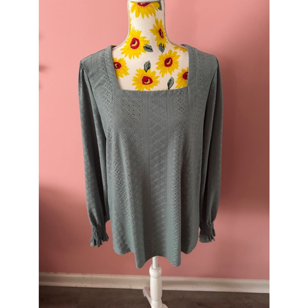 Women's CICI Blouse, XL, Sage